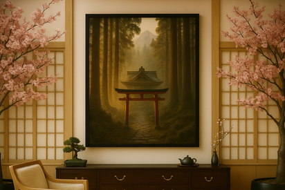 Shinto Shrine Misty Mountain