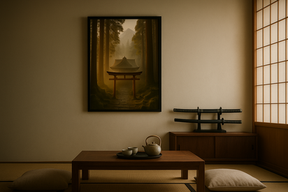 Shinto Shrine Misty Mountain