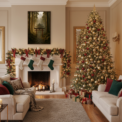 Shinto Shrine Misty Mountain