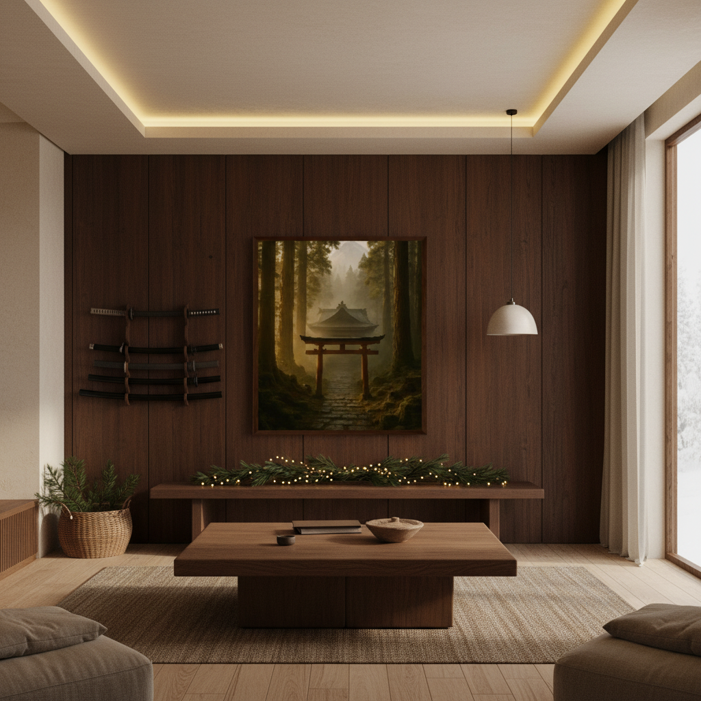 Shinto Shrine Misty Mountain