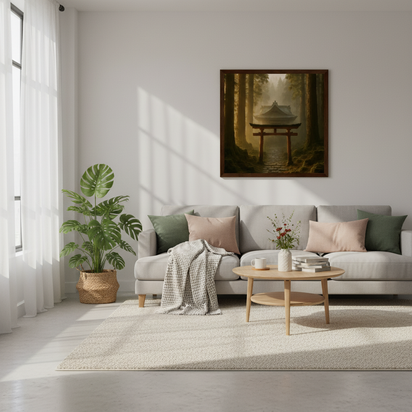 Shinto Shrine Misty Mountain