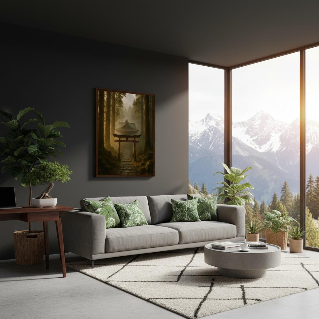 Shinto Shrine Misty Mountain